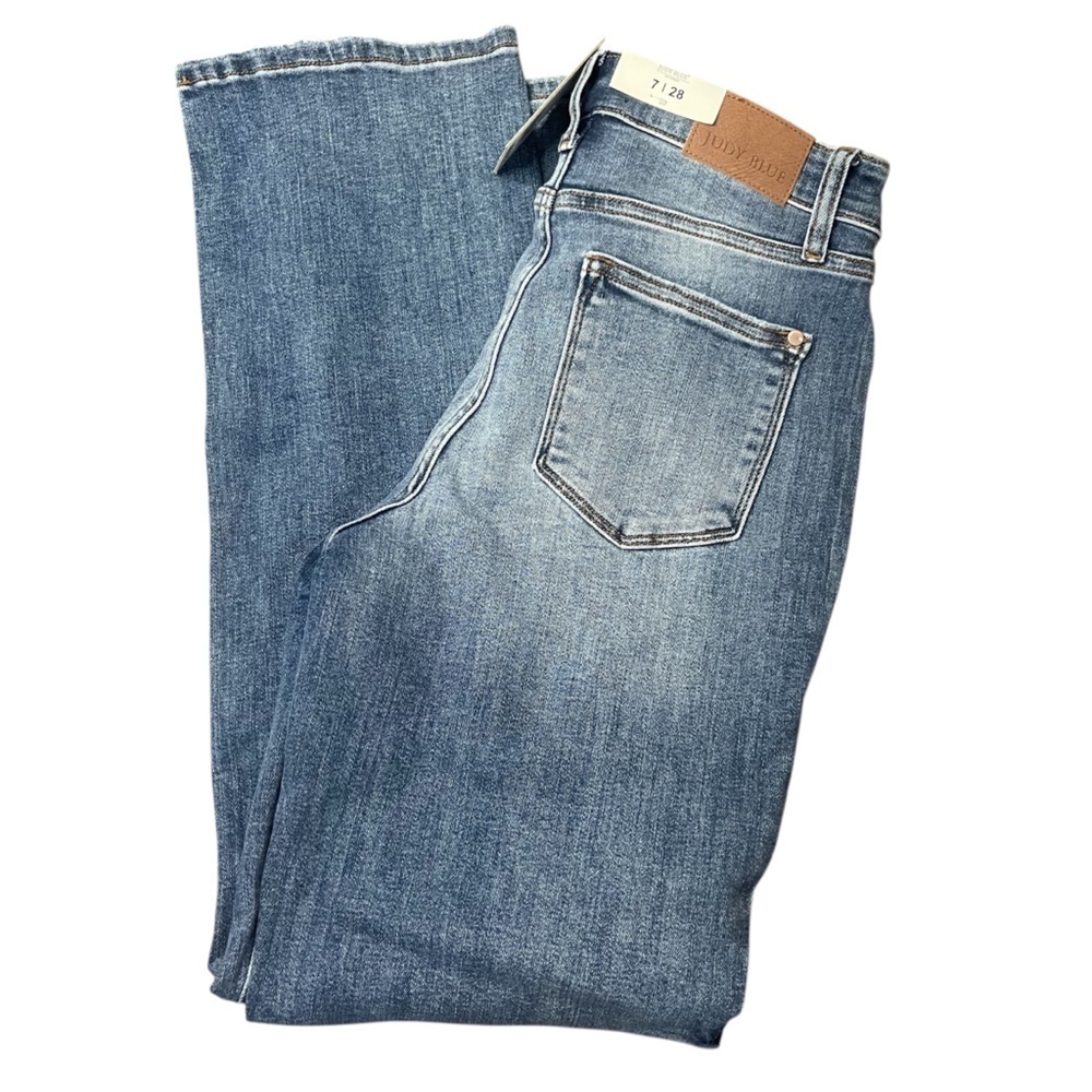 Judy Blue Kaylee High Waist Distressed Dad Jeans NWT Size 7/28 - Picture 2 of 15